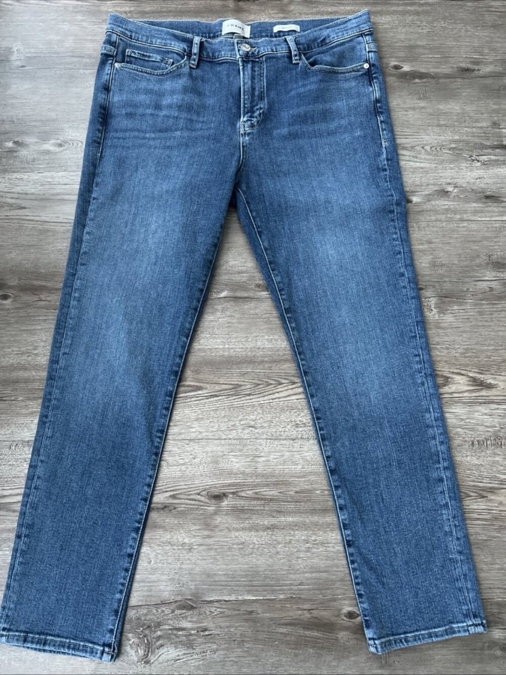 Frame Le Garcon Boyfriend Jean Daphne Blue Wash Ankle Length Womens 31‎
